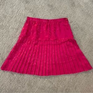 Vintage Argenti Pink Reflective Floral Pleated Mini Skirt🌺